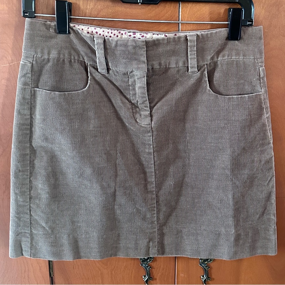 J. Crew Brown Corduroy Mini Skirt